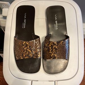 Via Spiga size 8.5 brown beige flat sandals